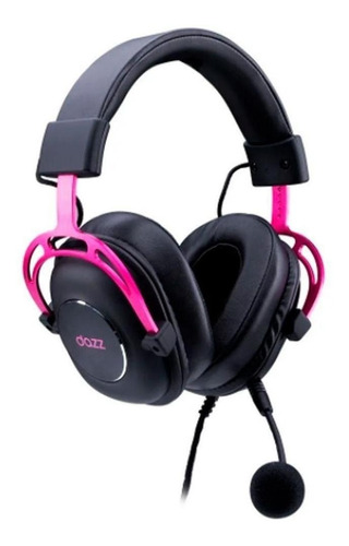 Headset Gamer Dazz Ft3 Ultralight Usb / P3 Preto E Rosa