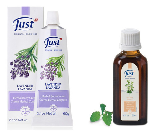 Esencia De Melisa 50ml Y Crema De Lavanda 60g Swiss Just