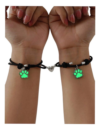 Pulsera Pareja Brilla Oscuridad 2 Piezas Novios Amigos Imán