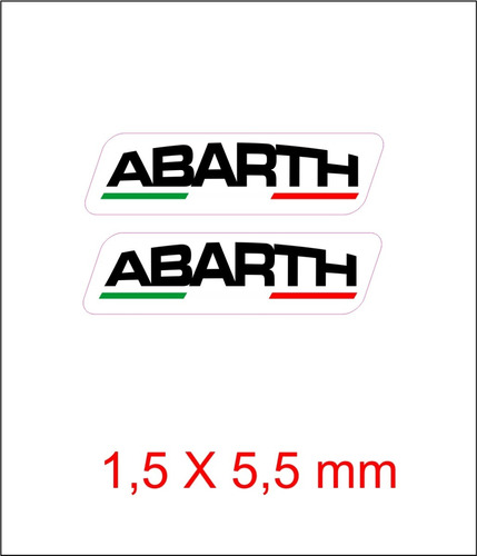 Par Adesivo Coluna Compatível Fiat Abarth Italia Bran Ref.01