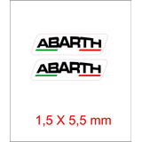 Adesivo Resinado Coluna Fiat Abarth Italia Branco Ca10427