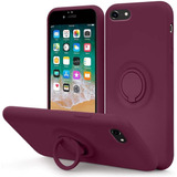 Funda Para iPhone SE 2020, Rojo Vino/con Sosten/rigida