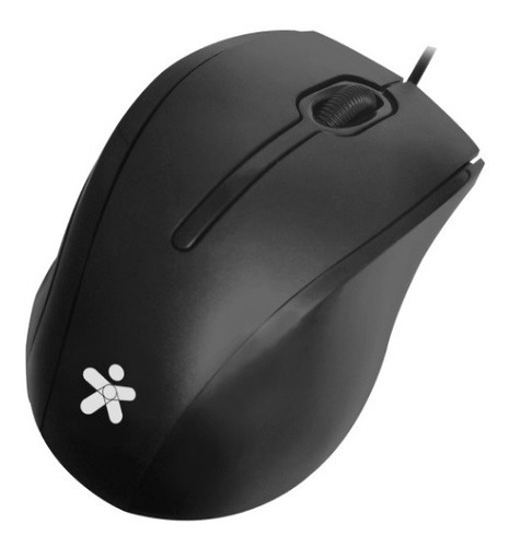 Mouse Óptico Ergonómico Alámbrico Usb Color Negro 1000 Dpi