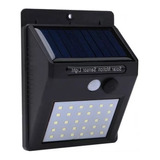 Lampara Led Panel Solar Exterior 30 Led Sensor Noche Patio