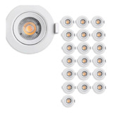 20 Spot Led Luminária Embutir 3w Luz Fria E Quente Redondo