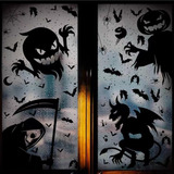 Sticker De Ventana Monstruoso Para Halloween