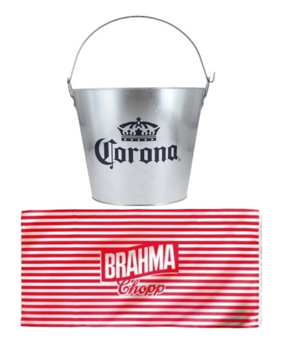 Frapera Hielera Cerveza Corona + Lona Playera Cerveza Brahma