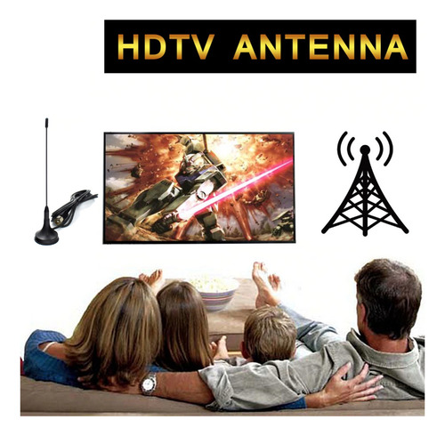 Mini Antena Digital Tv Aberta Jornal Naciona Dvd Automotivo