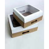 Cajas Desayunos Con Tapa Visor Y Bandeja, 30×30×12 - 10 Un.