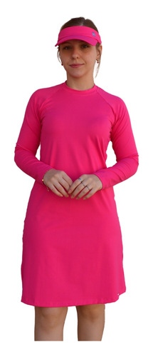 Vestido Uv Proteção Solar 50+ Piscina Moda Praia Evangélica 