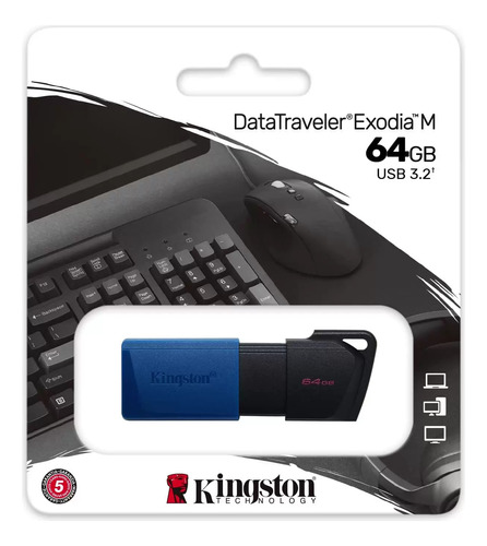 Pen Drive 64gb Kingston Usb32 Datatraveler Exodia M Dtxm64gb