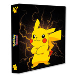 Álbum Pasta Fichário Pokemon Pikachu Reforçado Capa Dura