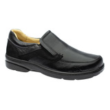 Sapato Casual Doctor Shoes Diabético Couro 5309 Preto