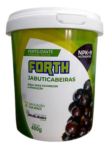 Kit 2 Adubo Fertilizante Forth Jabuticabeiras 400g