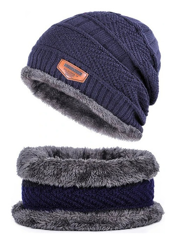 Combo Gorro Y Cuellero Bufanda Térmico Para Adultos 2ar 