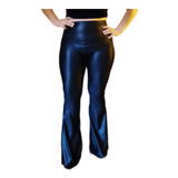 Calça Flare Suplex Cirre , Boca De Sino, Brilho, Lycra 