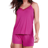 Pijama Curto Feminino Short Doll Liganete Lupo 24036