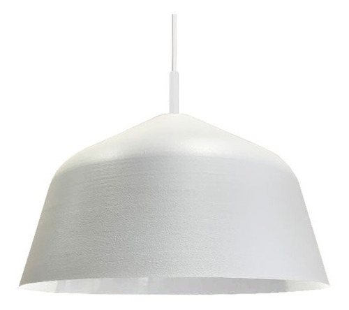 Colgante Campana Blanca 40cm Apto Led E27 Deco Moderno Fz