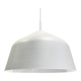 Colgante Campana Blanca 40cm Apto Led E27 Deco Moderno Fz