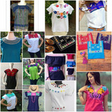 Paca/lote De 50 Blusas Artesanales Bordadas En Chiapas-mex.