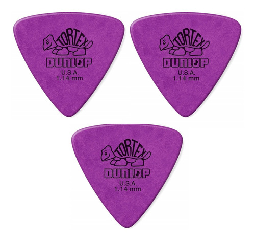 3 Puas Dunlop Triangle  Tortex 1.14 Guitarist House