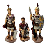 Soldados Romanos Para Pesebre De 20 Cm Con 3 Piezas 