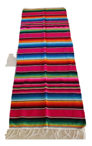 Sarape De Saltillo Artesanía 100% Mexicana Mini 50x110 Cms