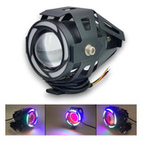 Faro U7 Multi Proyector Lupa Flash Moto Con Ojo Angel A-vip