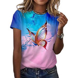 Camiseta Básica Dama Mariposa 002
