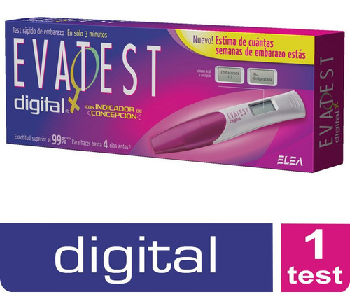 Test De Embarazo Evatest Digital Con Estimador De Semanas