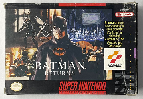 Batman Returns Super Nintendo Snes En Caja Rtrmx Vj