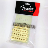 Kit Fender Original Capas Cover Captadores Knobs Aged White