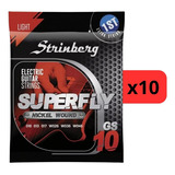 Kit 10 Encordoamento Strinberg Para Guitarra Gs10 - 6 Cordas