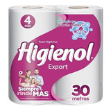 Papel Higiénico Higienol Export H Simple 30 Metros 4 Rollos