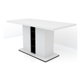 Mesa Melamina Rectangular Comedor Vajillero Cocina Moderna Tapa Blanco