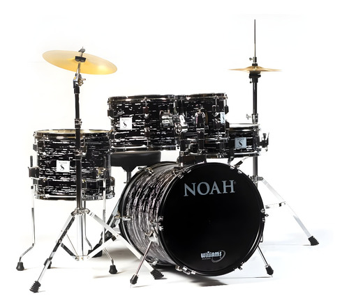 Bateria Acústica Noah Sc5 Pop Black Bumbo 16 Completa