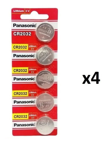 Bateria Panasonic Cr2032 3v Lithium 4 Cartelas C/ 20 Unid 
