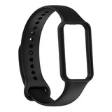 Pulseira De Silicone Sport Lisa P/ Smartband Amazfit Band 7 Cor Verde Militar