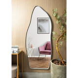 Espelho Organico Grande Indutrial Sala Quarto 150x60 Hall Moldura Cinza