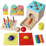 Juguete Montessori De Madera Bebés +1 Año, Clasificad...