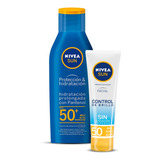 Pack - Nivea Spf50 50ml + Nivea Sun Hidratante Fps50+ 200ml