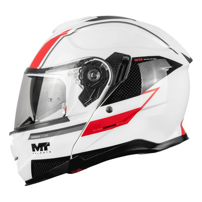 Casco Mt Helmets Abatible Exodus Sv B5 Certificado Ece2206 Color Blanco Diseño Cave Tamaño Del Casco Xl | Meses sin interés
