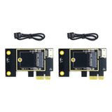 2 Adaptadores De Tarjeta De Red Inalámbrica Ngff M.2 A Pcie