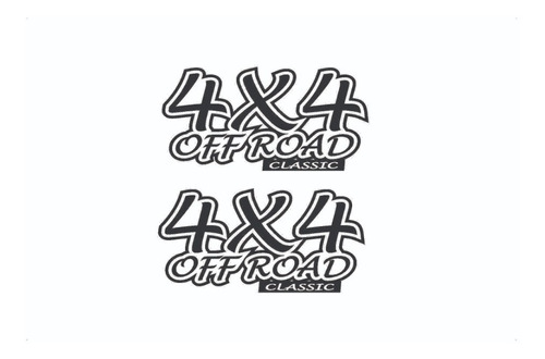 Calcas Sticker 4x4 Off Road Tipo Clasico Para Pick Up Batea 