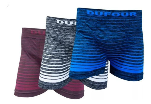 Pack X6 Boxer Dufour Art11943,microfibra,rayados Colores Sur