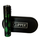 Encendedor Clipper Metal Recargable Colección Green Leaves