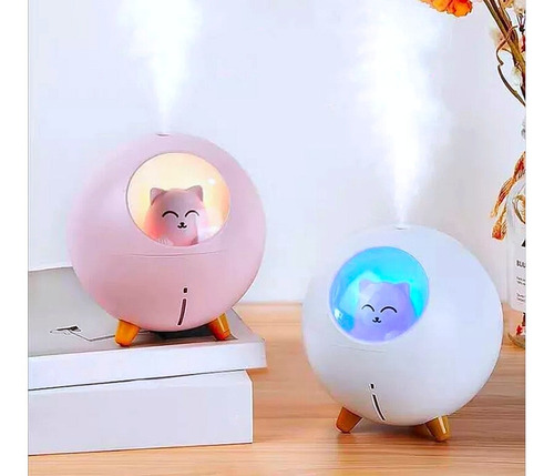 Humidificador Lámpara Gato 3d Purificador Ambientes Aromater