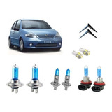 Kit 8 Lampadas Super Brancas Farol+milha H11 +t10 Citroen C3