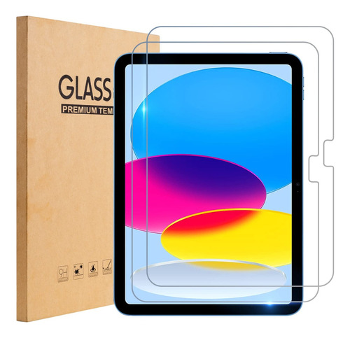 2 Micas Cristal Templado Para iPad 10 Generación 2022 2023