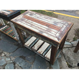 Mesita De Arrime Rustica Madera Reciclada Vintage Decape